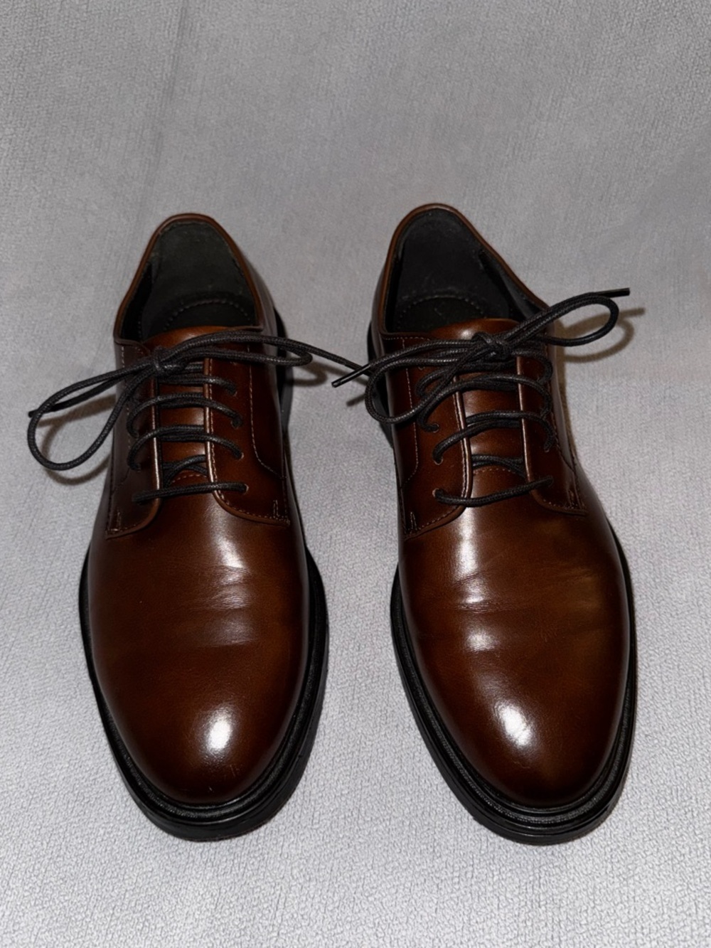Zara Men's Brown Leather Dress Shoes